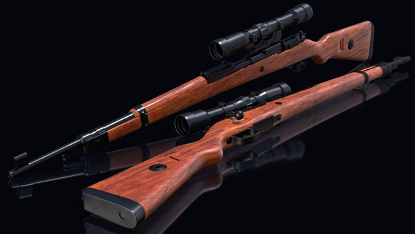 Modèle 3d De Carabine à Verrou Mauser Kar98k Avec Lunette Turbosquid