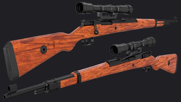 Modèle 3d De Carabine à Verrou Mauser Kar98k Avec Lunette Turbosquid