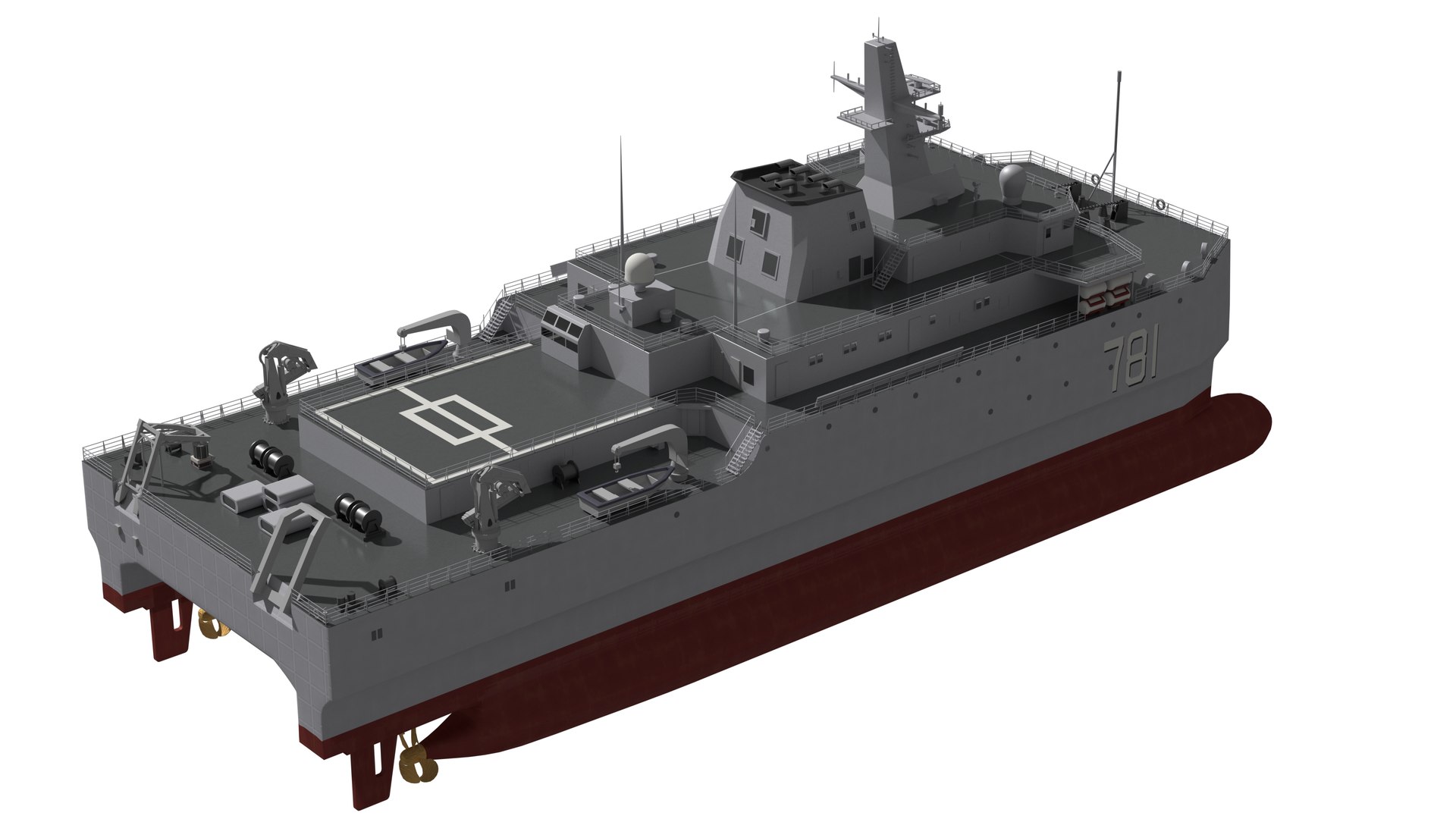 Chinese Navy 927 Marine Acoustic Surveillance Ship PLA Navy 3D Model ...