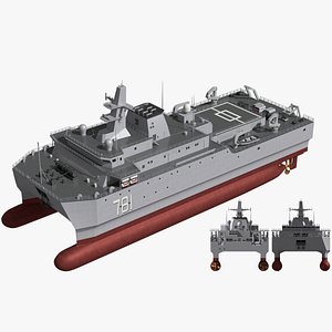 Chinese Navy 927 marine acoustic surveillance ship PLA Navy 3D model
