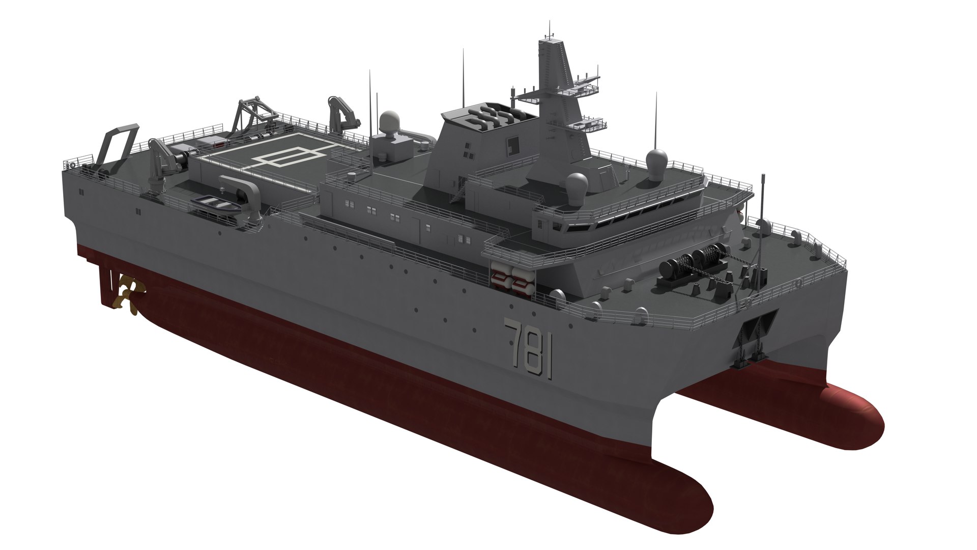 Chinese Navy 927 Marine Acoustic Surveillance Ship PLA Navy 3D Model ...