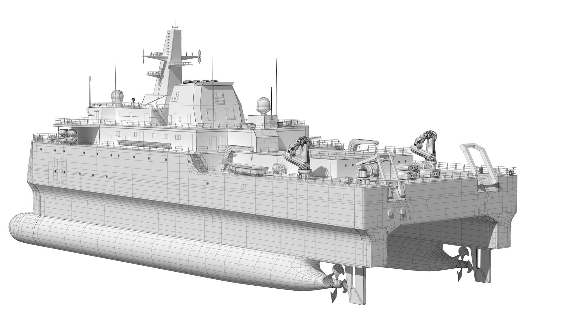 Chinese Navy 927 Marine Acoustic Surveillance Ship PLA Navy 3D Model ...