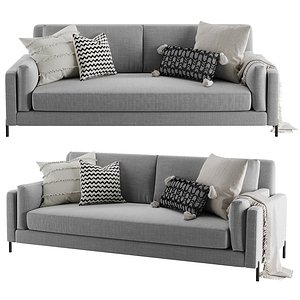 Sunpan Lonsdale Sofa Broderick Charcoal 3D model