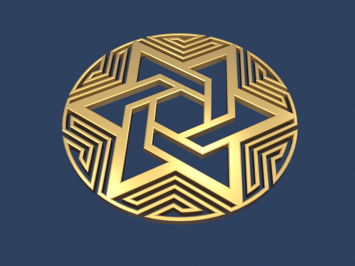 3D Star David Medallion - TurboSquid 1417418