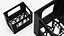 Beverage Crate with Compartments Black