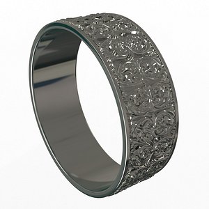Jewellery Ring 03 Chrome 3D model