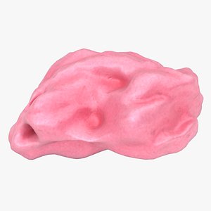 3D chewed bubble gum model