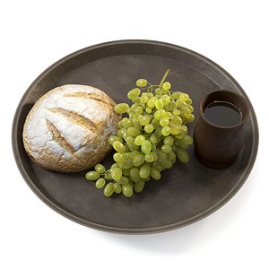 grapes bun bunch 3D model