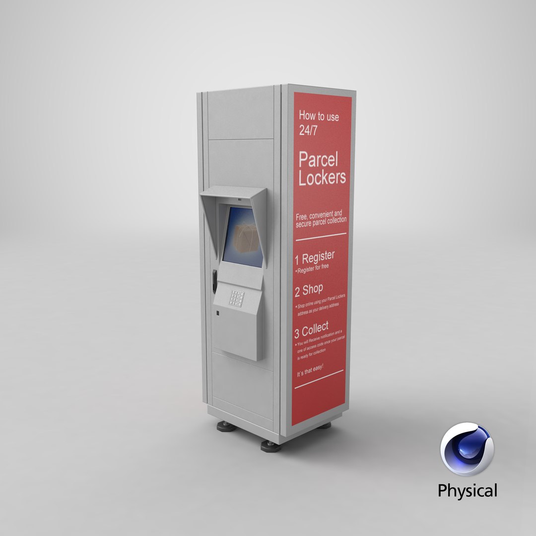 3D postomat terminal post model - TurboSquid 1494523