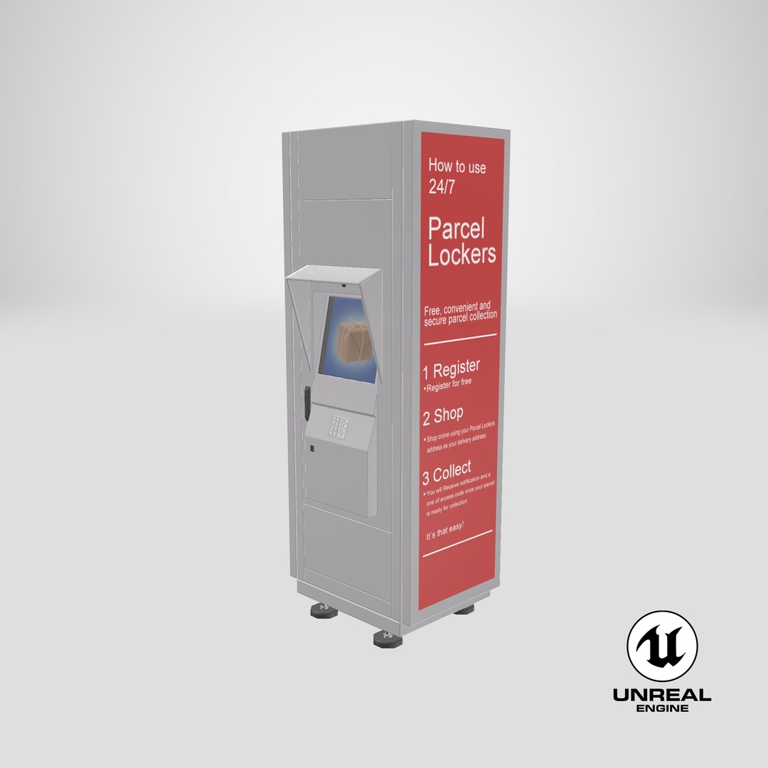 3D postomat terminal post model - TurboSquid 1494523