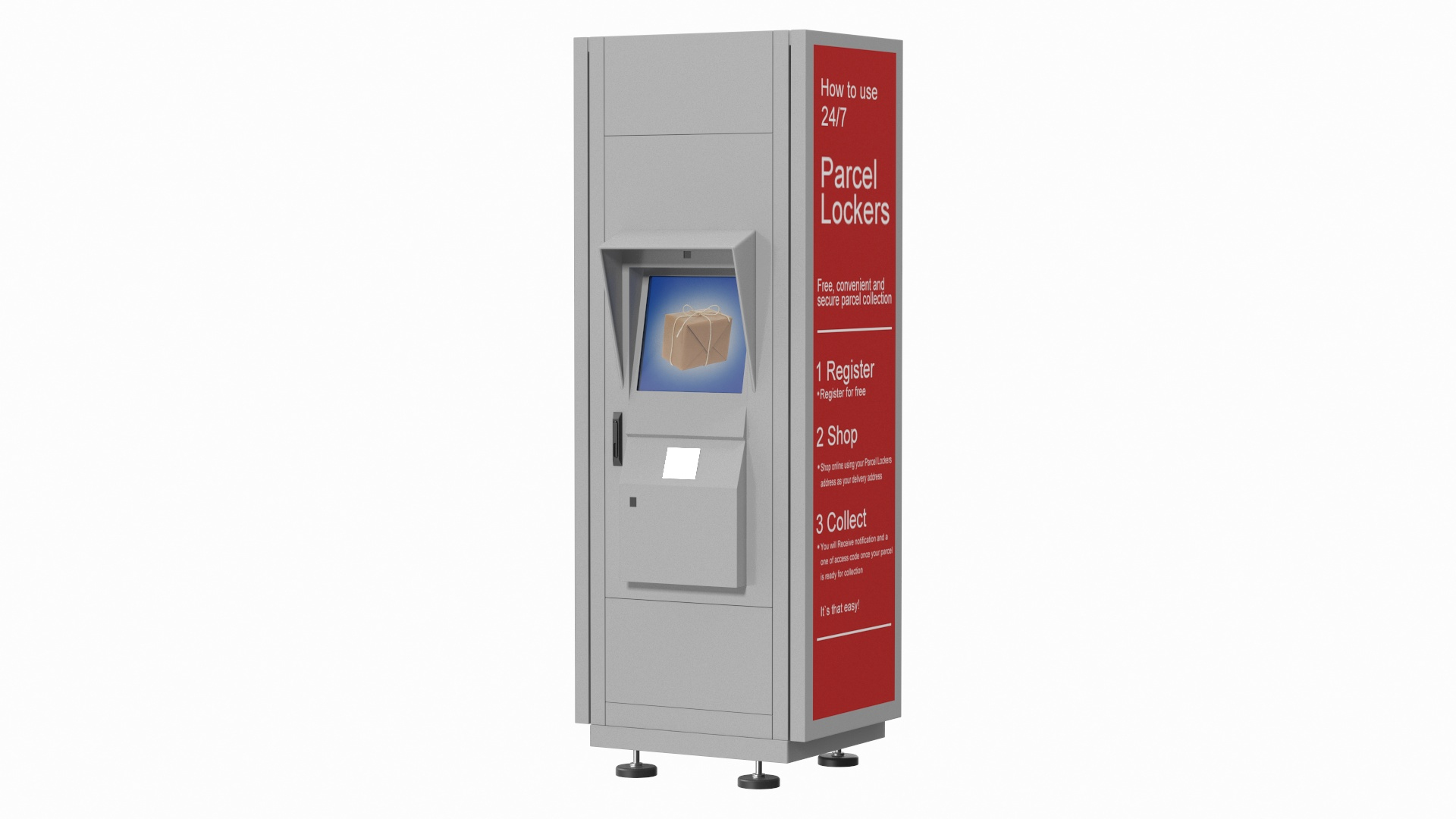 3D postomat terminal post model - TurboSquid 1494523