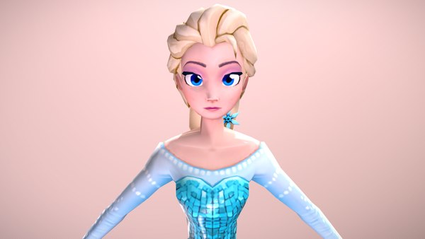 3D модель Эльза - Волшебные королевства Диснея - TurboSquid 2235819