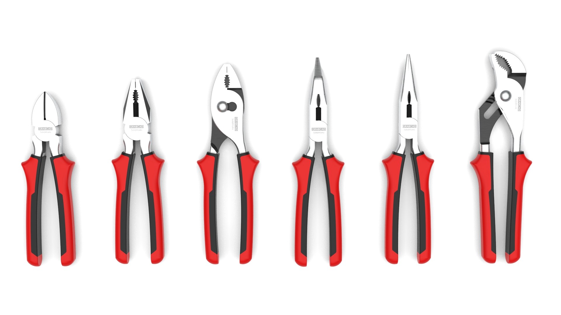 3D Model Pliers Set - TurboSquid 1463802