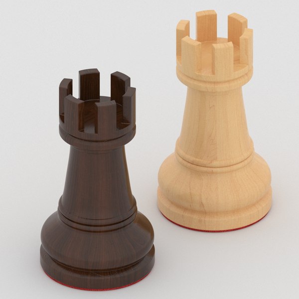 Tower Chess Game Piece - Torre Jogo de Xadrez 3D model