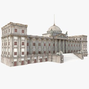european romantic palace 3d model