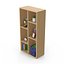 3D Wooden Bookshelf Set model