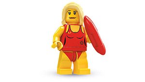 3D Lego Minifig - 8684-8 Life Guard