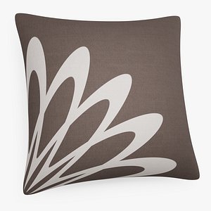 Throw Pillow with Printed Contemporary Pattern