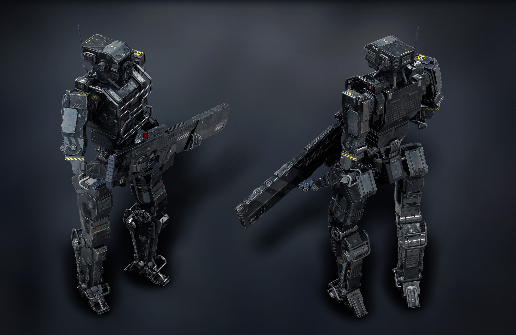 3D robot soldier black - TurboSquid 1485224