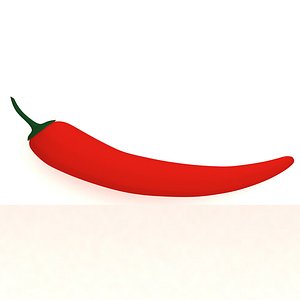 3D red chili