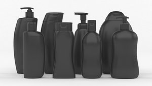 3D Plastic Bottles model