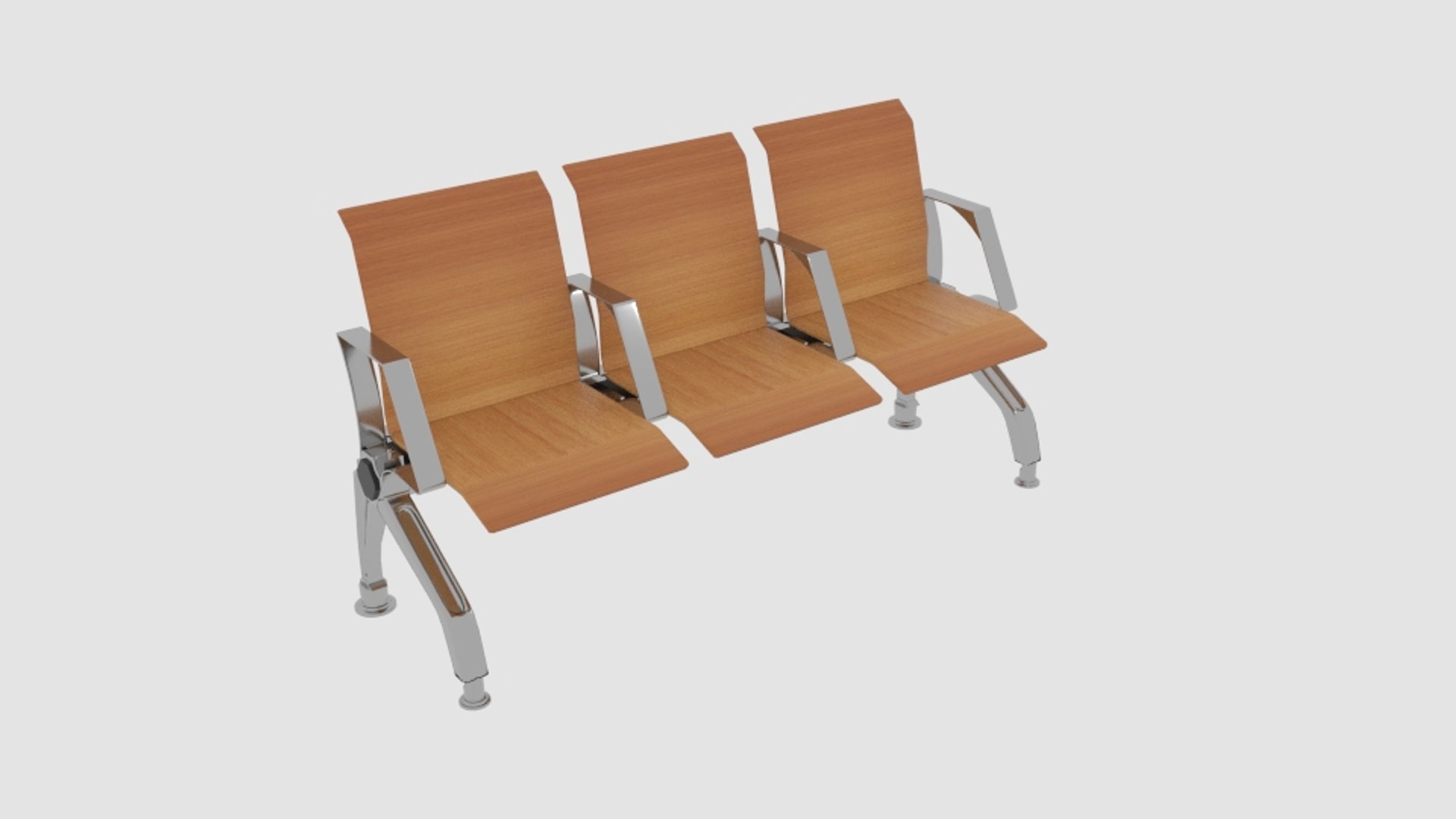 Wooden Waiting Chair 3D Model - TurboSquid 1275851