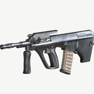 Austeyr Steyr AUG A3 PBR Worn Low-poly 3D