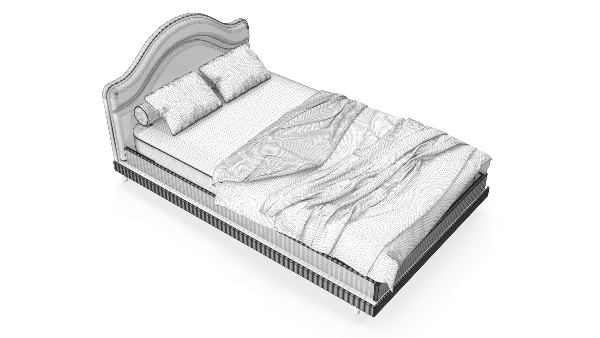 Double Bed 3d Model Turbosquid 2171885