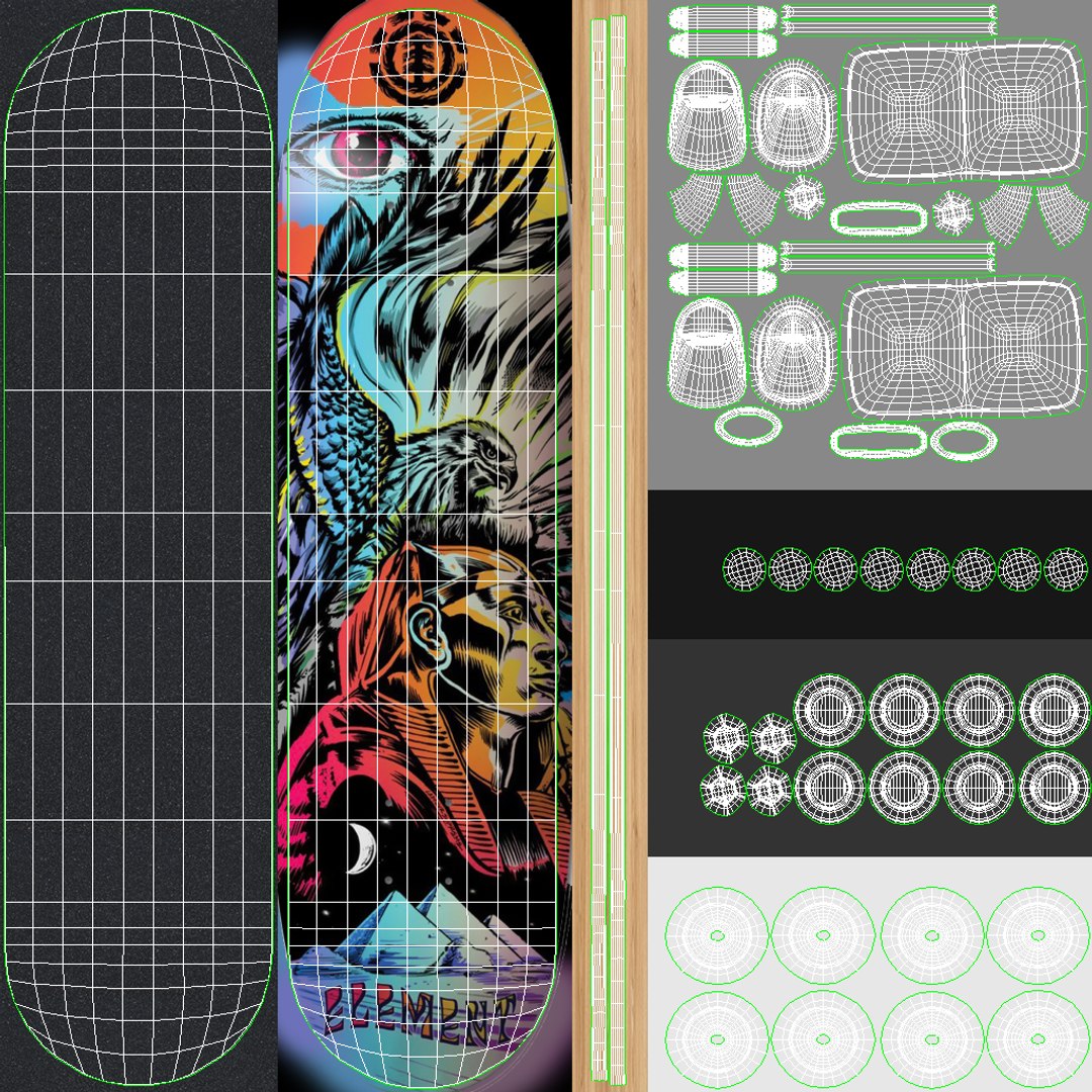Skateboard Collection 3D model https://p.turbosquid.com/ts-thumb/XI/MKcum7/9L/skateboard315/jpg/1650130793/1920x1080/fit_q87/e6a8c7f478f0d65c5959d6b2a9a1823a299bf710/skateboard315.jpg