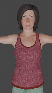 Woman Zinaida Low-Poly Ready for games