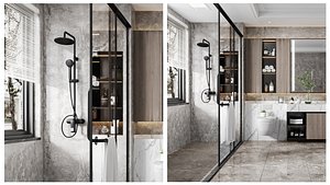 G52-Contemporary Bathroom Interior Scene model