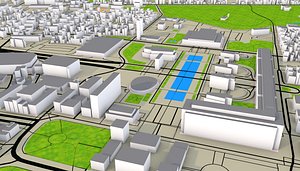 newyork roads railway 3D model