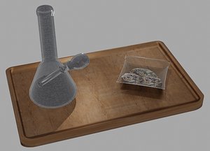 3D bong tray weed model