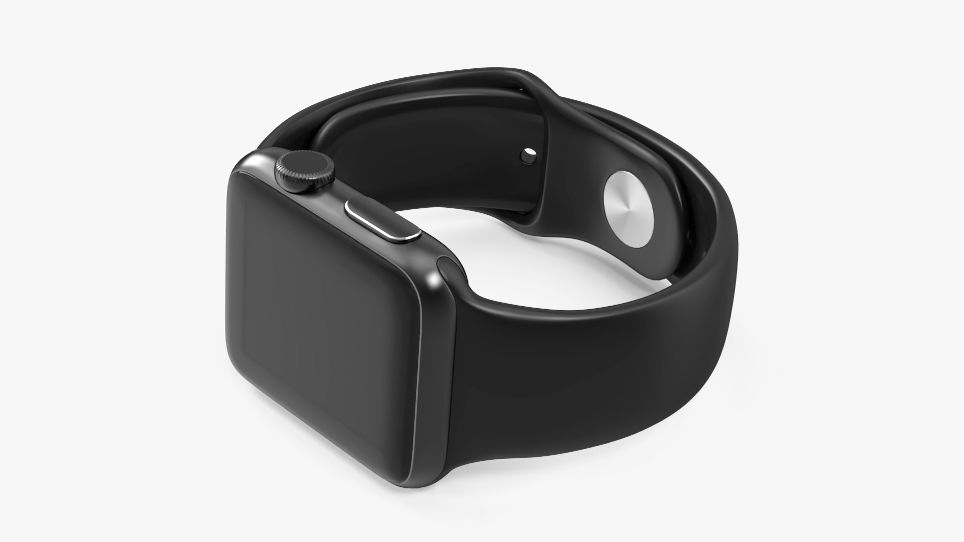 Apple Watch with Sports Band 3D model preview