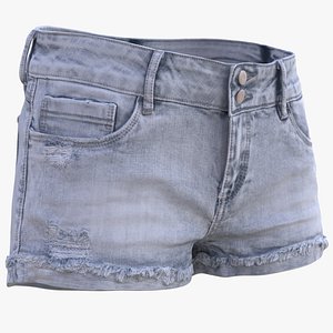 Man and Woman in Denim Shorts 90