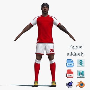 3D A-Pose Rigged Noni Madueke 26-27 3D model