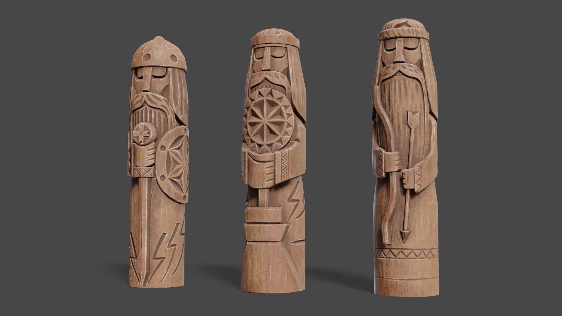 3D Totems Slavic Gods - TurboSquid 2246345