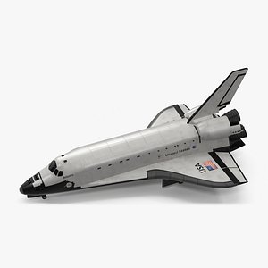 3D Realistic Space Shuttle Atlantis Rigged for Cinema 4D model