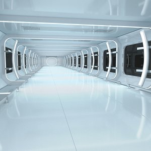 Sci-Fi Futuristic Corridor 3D