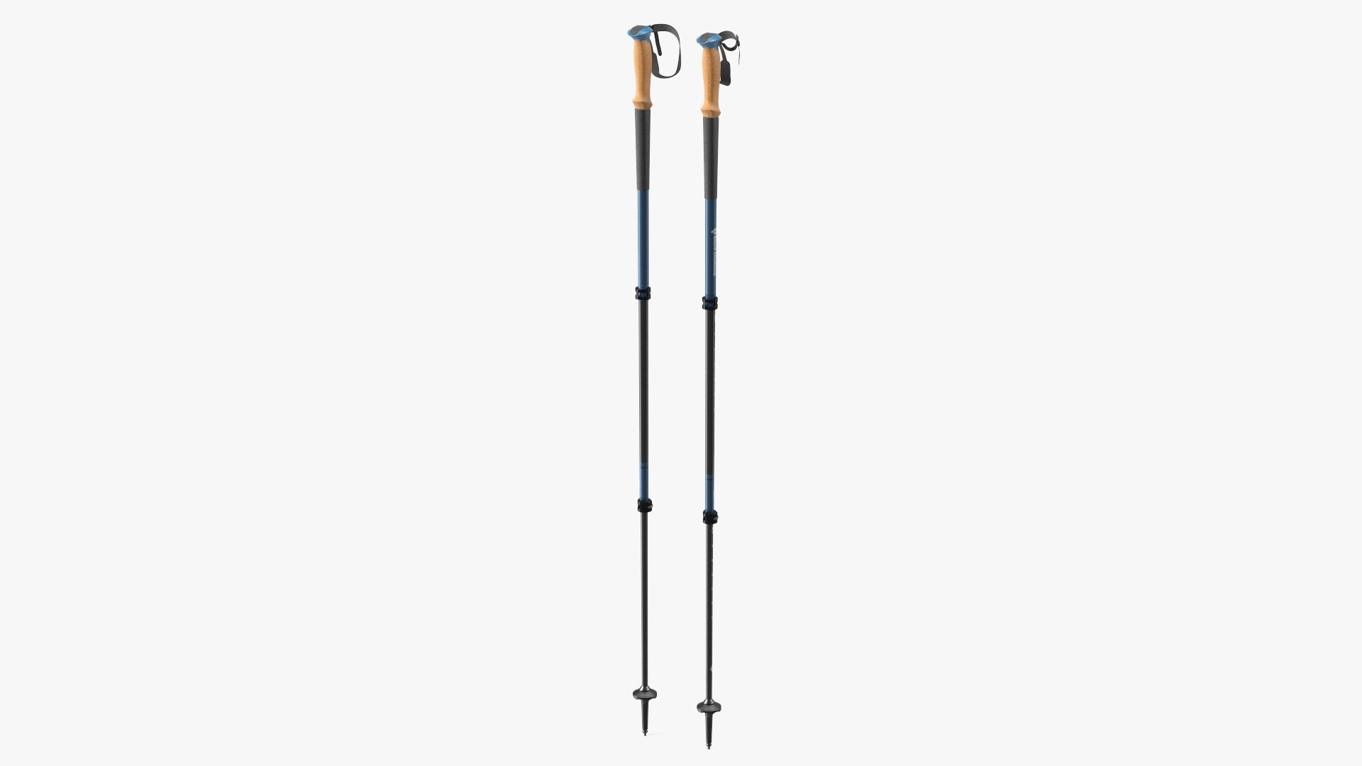 Blue Black Diamond Carbon Trekking-Poles 3D model preview