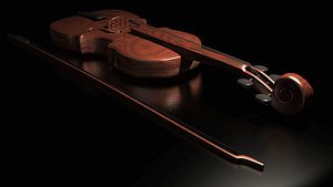 3d model violin stradivarius