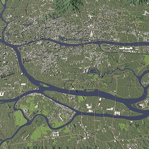 Guangzhou China - city and urban 3D