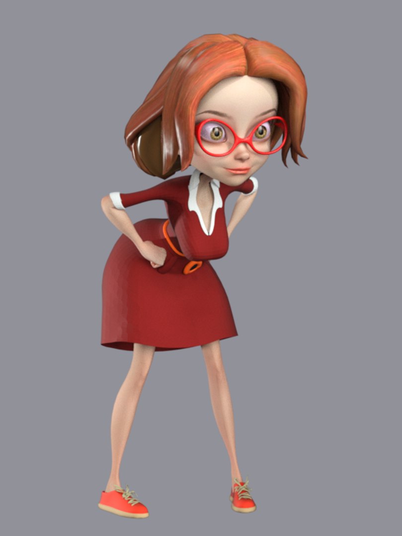 3D Cartoon Rigged Woman-Mira Character 3D Model - TurboSquid 2291862