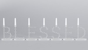 Blessed Silver Candleholder 3D Model True Renders UV 4K PBR Textures