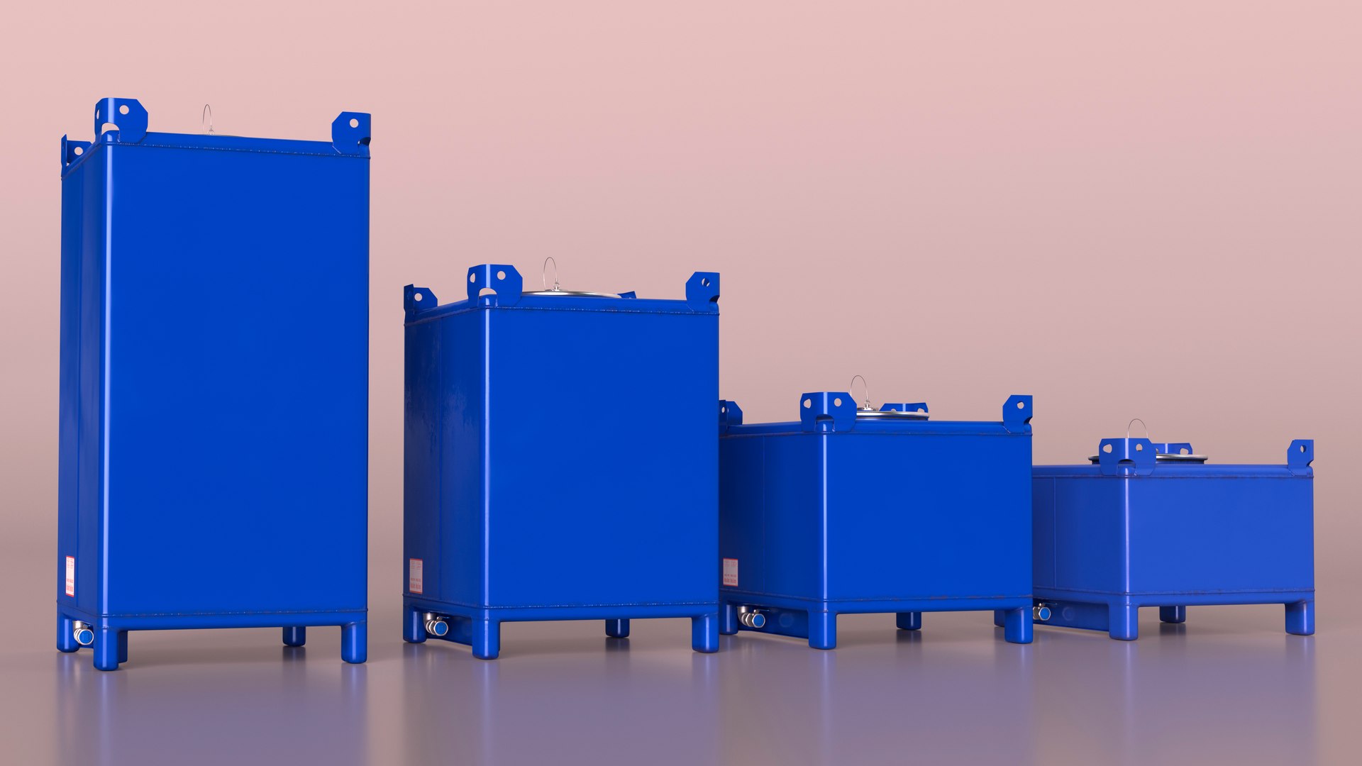 120-550 Gallon Stainless Steel IBC Container Blue Set 3D - TurboSquid ...