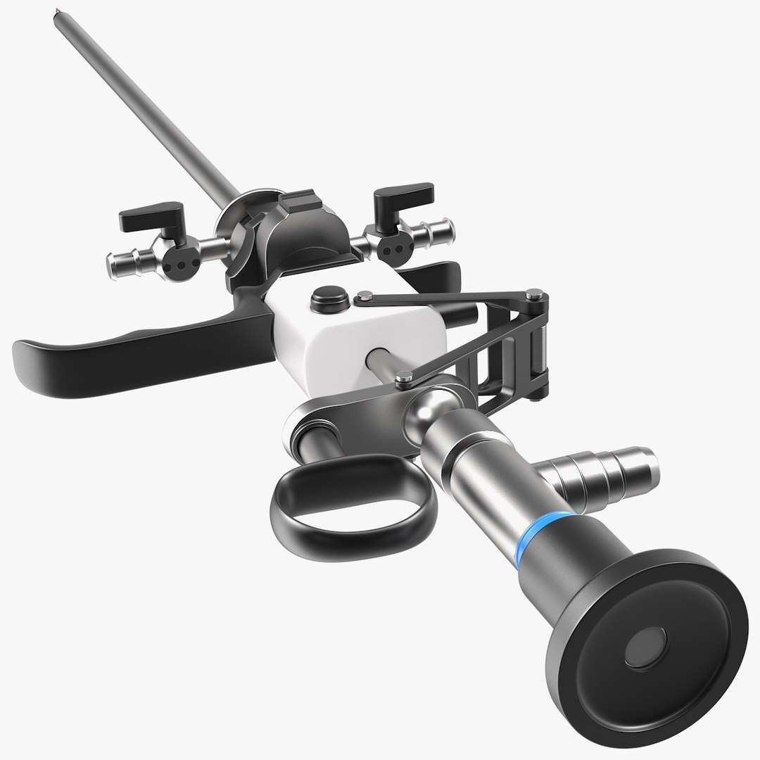 Resectoscope with Needle Electrode 3D model preview