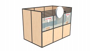 3D model stand booth food drink