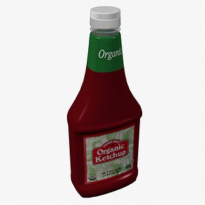 organic ketchup 3d obj