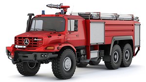 3D model Mercedes-Benz Zetros 2733 fire truck 2022