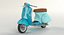 Modello 3D Vespa Scooter Rigged